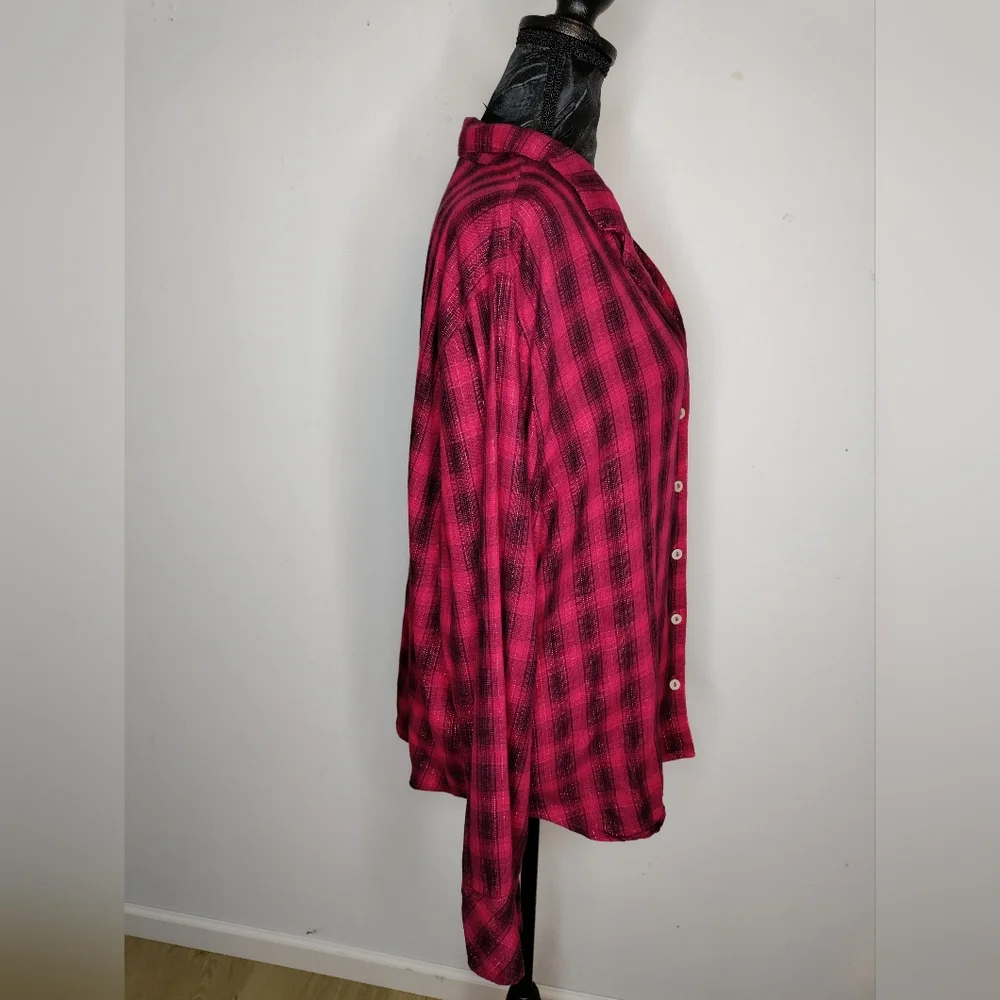 Victoria's Secret Fuchsia Plaid Pajama Set - Picture 3 of 14